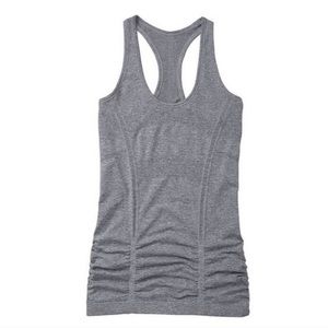 Athleta Fastest Track Grey Racerback Tank Top
